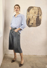 Crystal 50210553 Short Grey Denim