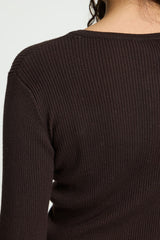 IHLULS-rib-shirt-chocolat