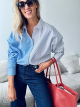 Cally 26AH060 Blouse blue stripes