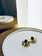 762ST25515 Earrings Gold/Black