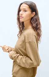 Ypawood YPA02B Tshirt long sleeves-beige-macchiato